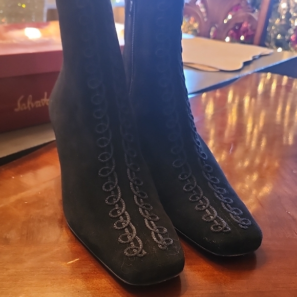 Salvatore Ferragamo Shoes - Ferragamo Suede Ankle Boots